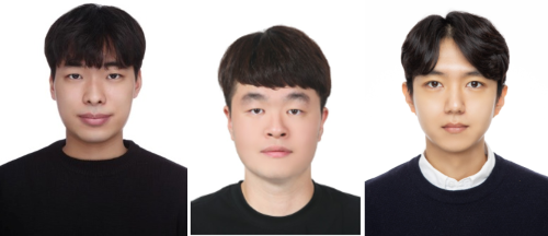 (좌측부터) 이호성 박사과정생, 유용규 석사과정생, 채주형 교수