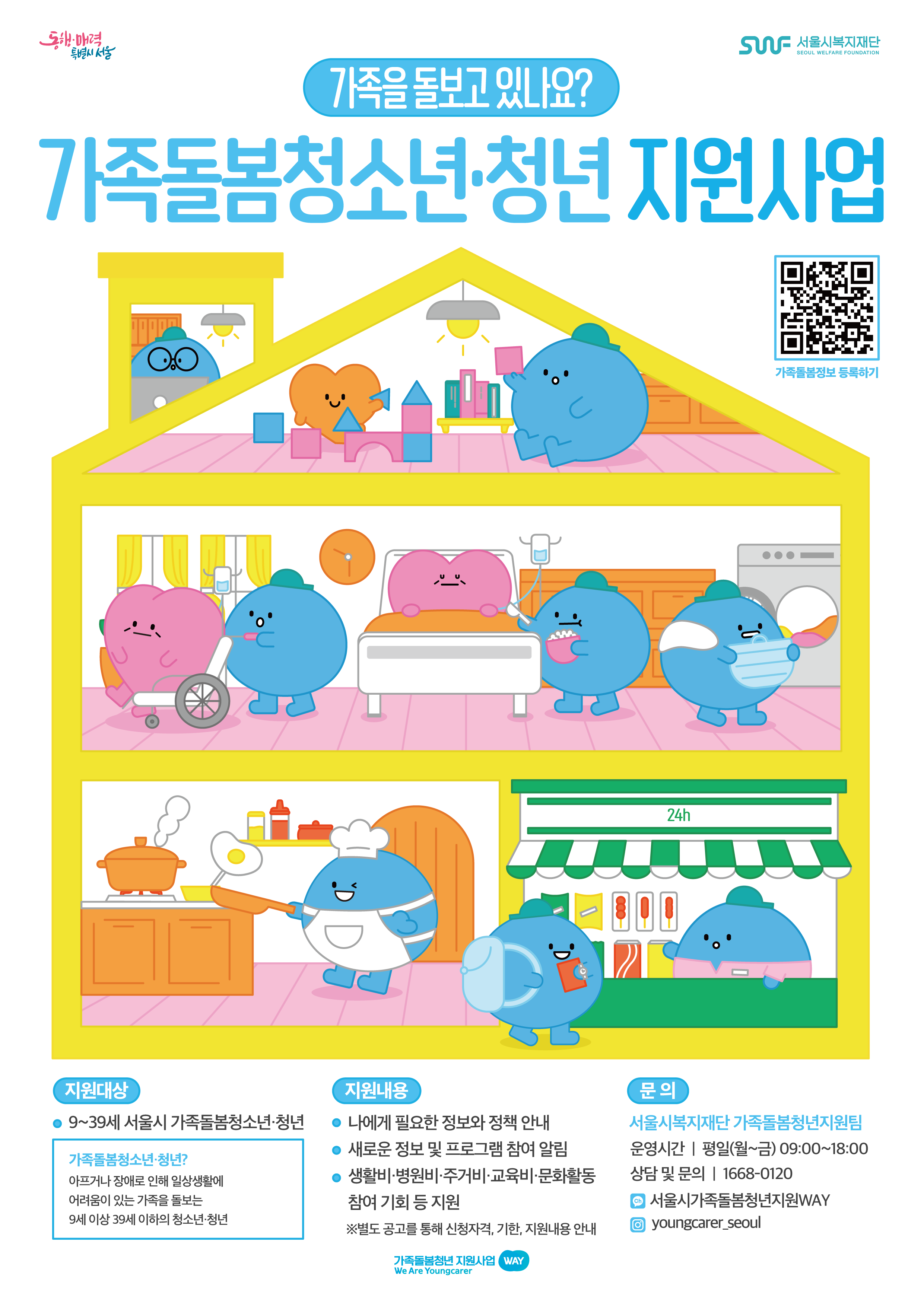 서울시 가족돌봄청소년. 청년 자기돌봄비 지원사업 안내